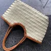 Dragon diffusion French vintage woven bag genuine leather woven vegetable basket ins selling internet celebrity womens bag 240307