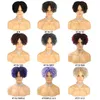 合成ウィッグヘアピースベルショードレッドロックヘアトッパークリップ編組半ウィグロック編組されたウィッグソフトショートウィッグドレッド女性240328 240327