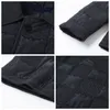 Xinxinbuy hommes designer manteau veste échiquier grille lettre tissu jacquard 1854 manches longues femmes noir bleu foncé marron S-2XL