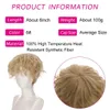 Synthetic Wigs Lace Wigs MSTN Synthetic Good Quality Short Curly Wigs for Men Boys Black Blonde Hair Halloween Party Wig Heat Resistant Daily Cosplay Wig 240327