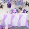 6TF9FT Effen Kleur Tutu Tafelrok TwoLayer Roze Blauw Paars Tule Doeken voor Bruiloft Dessert Banket Decor 240307