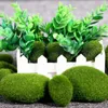 Flores decorativas artificial falso musgo rocha verde vida eterna plantas grasslandscape mini artesanato colchão de palha para casa el jardim