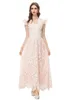 Women's Runway Dresses V Neck Sleeveless Embroidery A Line Fashion Designer Evening Prom Gown