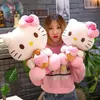 Factory wholesale 30cm Kitty cat plush toy animation surrounding sweet cone cat doll children's favorite gift