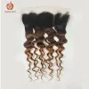 Wigs Ombre T1B/4/30 Loose Deep Wave Bundles With Frontal Transparent Lace Frontal with 3 or 4 Bundles Brazilian Remy Human Hair