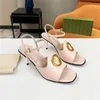 2024 Top Quality Women pumps High Heels Sandals famous brand Genuine Leather Luxury Fashion slingback Kitten heel Designer Women High Quality Single Shoes Big size