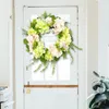 Decorative Flowers Artificial Flower Wreath For Front Door Spring Summer Garland Indoor Outdoor Festival Housewarming Wedding Easter