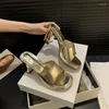 Scarpe eleganti Pantofole da donna Sandali con zeppa con plateau Cinturino alla caviglia Fibbia Tacchi alti Roma Cava in vera pelle per donna sexy