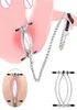 Clip per labbra incatenate Giocattoli per adulti vaginali Spreader in metallo Morsetti per clitoride BDSM Donne schiave Giocattoli del sesso Bondage Set Gioco di tortura9413130