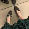 Baotou – pantoufles d'été pour femmes, vêtements d'extérieur, strass, plat, antidérapant, filet rouge, Super mode rétro Cool, chaussures pour femmes