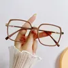 Sunglasses DLIDW Retro Glasses Frame Women Anti Blue Light Box Eyewear Blocking Optical Spectacle Eyeglass Natural Beauty Artifact