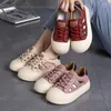 Casual schoenen dames zomer kleine witte mode lederen holle gaten sport