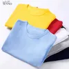 Camisetas de algodão para crianças, camisetas lisas de manga longa para bebês, camisetas para meninos e meninas, crianças infantis, pulôver casual, roupas c24319