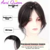 Perucas sintéticas aosi coreano comic oito caracteres franja peruca para mulheres para aumentar o volume do cabelo e cobrir peruca de substituição de cabelo cinza 240329