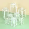 Gift Wrap 5pcs Clear PVC Box Wedding Favor Gifts Packaging Boxes Chocolate Jewelry Candy Event Transparent For Birthady Party Supplies