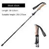 Sticks Alpenstock Outdoor Sports Multifunktionell Walking Stick Portable Ultralight Telescopic Folding Camping Vandring Underhållning