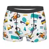 Boxer drôle, pelles mignonnes, Shorts de dessin animé, culottes pour hommes, sous-vêtements camions garçon aime les caleçons respirants pour hommes S-XXL 24319