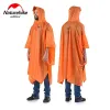 Vêtements Naturehike 3 en 1 multifonction imperméable 210T 20D coupe-vent Poncho imperméable peut être utilisé comme auvent et tapis de camping Fshing