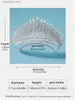 Tiaras trendiga silverfärg Roteston Crystal Queen Big Crown Bridal Wedding Tiara Women Beauty Pageant Bridal Hair Accessories smycken Y240319