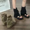 Boots Flipflops Summer Sandal Boots Designer Platform Sandales Open Toe Pantaloons Boots Dark Strange Cowboy Boots for Women