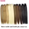 Pezzo Chocala Estensioni dei capelli umani remy brasiliani al 100% 20 "28" 80g Set intero con 5 clip in 1 pezzo Nolace dritto