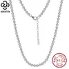 Rinntin italienische 25 mm 30 mm Zirkonia BezelSet Tennis Halskette für Frauen 925 Sterling Silber Kette Schmuck SC52 240305