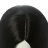 Wigs Lemail peruk sentetik saç oyunu valorant engerek cosplay peruk kısa düz siyah peruklar ısıya dayanıklı Cadılar Bayramı Pelucas de Mujer