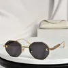 2024 neue Nieten-Design, kleine Polygons-Sonnenbrille, UV400, für Damen, leichtes Metall, Vollrand 1F22 52-22-145, für verschreibungspflichtige getönte Brillen, Schutzbrillen, Komplettset
