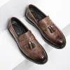 Chaussures yomior British Men habiller chaussures en cuir doux décontracté et vintage lifteurs de mariage