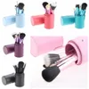 Portable Women Makeup Foundation Eyeshadow Eyeliner Lip Brushes Container Tube Brushes Set with Box Cosmetic Brushes Kit2497008