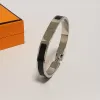 Luxury designer bangle bracelet 8mm wide Titanium steel jewelry gift size 17 for woman fashion love Jewelry Bangles