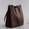 Bolso con cordón de cubo 2024, bolso de cuero genuino de gran capacidad, bolso cruzado de cuero de vaca para mujer