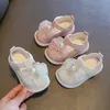 Babymeisje Prinses Schoenen Peuter Antislip Platte Softsole Leer Mooie Vlinderknoop Eerste Wandelaars 240313