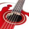 Chitarra gloss gloss elettrico acustico chitarra a 10 corda folk chitar tiple angolare design con colore rosso della testa con eq