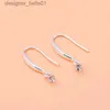 Stud 5Pair 925 Sterling Srebrna Akcesoria biżuterii Pearl Tray Ear Hook Półprzewodnikowe kolczyki ręcznie robione kolczyki DIY Akcesoria