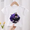 T-Shirts Neue heiße Serien Mittwoch Addams Kinder T-Shirt Mode Kinderkleidung Sommer Baby Mädchen Kleidung Jungen Kurzarm T-ShirtsC24319