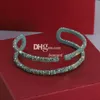 Bracelets en strass vert pour femmes, charmants de styliste, avec coffrets, cadeau d'anniversaire et de noël