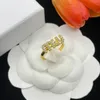 Designer rings Luxury letter glamour women open ring Free size adjustment Non-allergenic material Valentine's Day gift