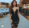 Black Short Homecoming Dresses For Teens Girls Women Straps Prom Evening Gowns 2021 Sparkly Sequins Beads Appliques Sexy Backless 2727125
