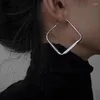 Ohrstecker Mode Gold Farbe Big Square Hoop Für Frauen Übertriebene Metall Geometrische Unregelmäßige Kreis Schmuck