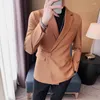 Men's Suits High-quality Stylish Handsome Casual Suit Jacket Autumn And Winter Single-breasted Solid Color Business Acetate