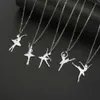 Collier pendentif fille de Ballet, bijoux en acier inoxydable pour femmes, cadeau