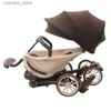 Wózki# wózek dziecięcy wózek Portable składane luksusowy podróż dla dzieci Widok Widok czterokołowy amortyzator lekki wózek L240319