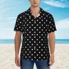 Camicie casual da uomo Camicia da spiaggia a pois rossi Stampa retrò Camicette larghe da uomo hawaiane Manica corta Modello Harajuku Top