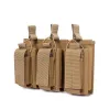 Väskor Taktisk triplettbärare Clip Bag M4 M16 Molle Tactical Vest Accessory Bag Outdoor Midjeväska Hunting Tillbehör
