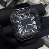 Hip Hop Bussdown Vvs Moissanite diamant marque en acier inoxydable hommes automatique mécanique marque de luxe montres