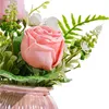 Dekorativa blommor Silk Rose Bouquet Decoration Ceramic Pot 8inch Tall Ornament Bonsai Floral Arrangement för badrumsbalkong mångsidig