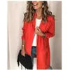 Women's Suits 2024 Selling Women Fashion Casual Suit Jacket Solid Color Long Sleeve Turn-Down Collar Cardigan Coat