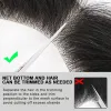 Flequillo Frente Línea del cabello Base de piel fina Parche para el cabello para hombres VShape Pieza de cabello humano Reemplazo de la línea del cabello frontal de los hombres Envío gratis