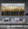 Black Golden Abstract Painting Leaf Posters Canvas Prints Wall Art Pictures For Living Room Modern Home Decor Tree Quadros2099870